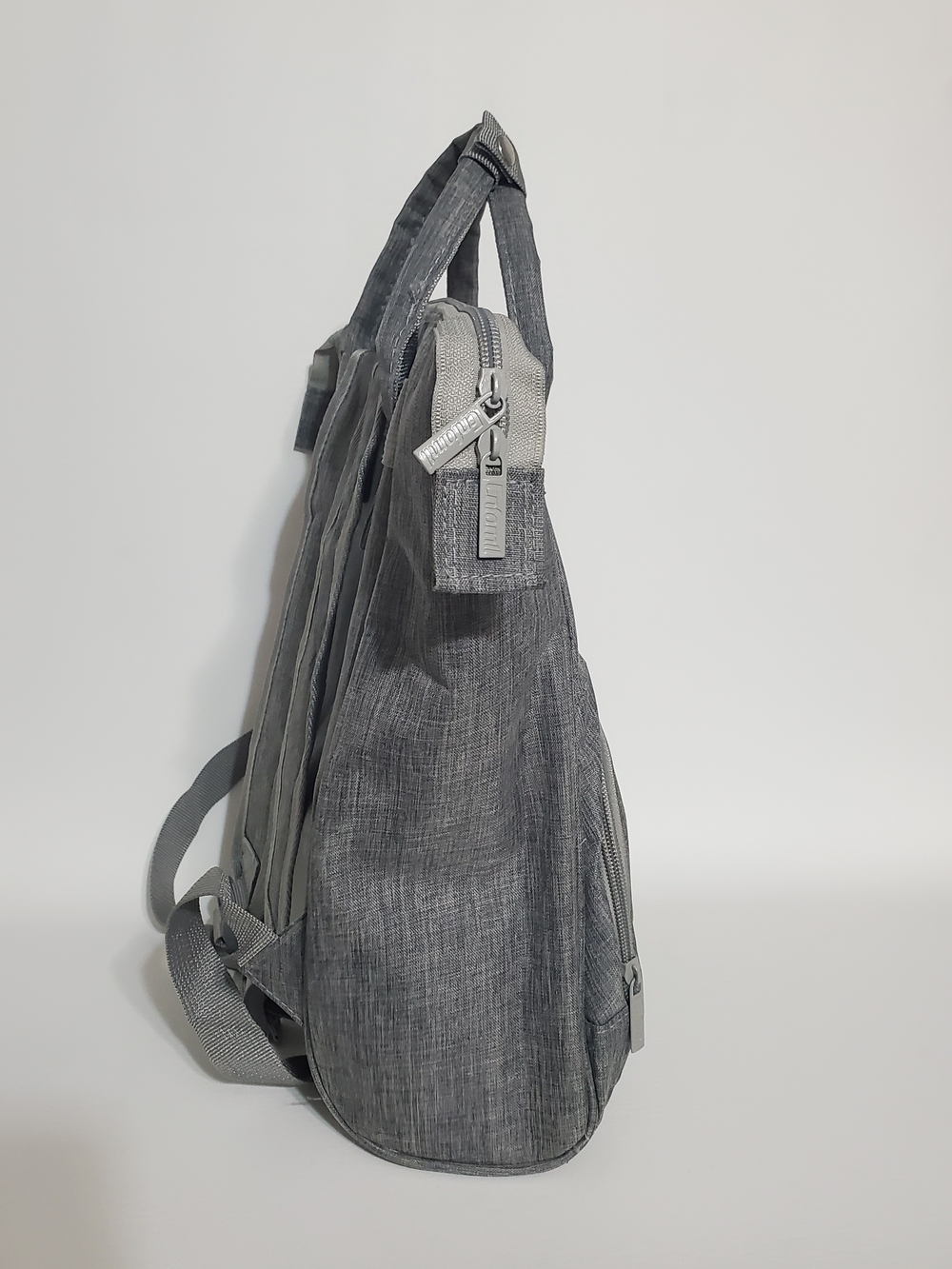 Gray Insulated Diaper Bag Backpack - Picture 4 of 6